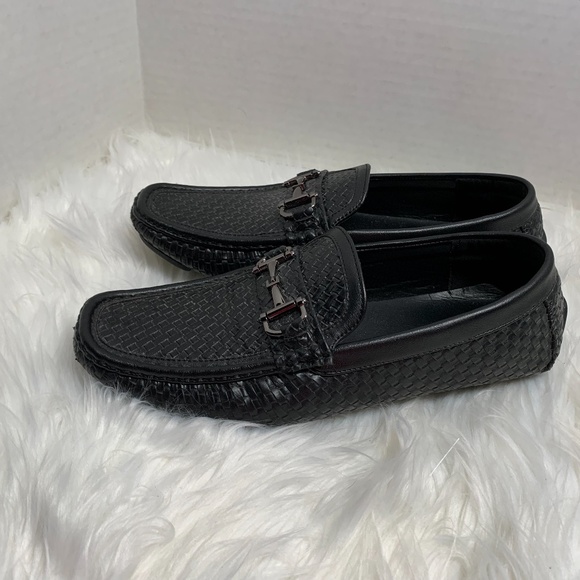 David Stone Mens Sz 8 045844 Black Slip On Loafer shoes driving Flats - Picture 3 of 5